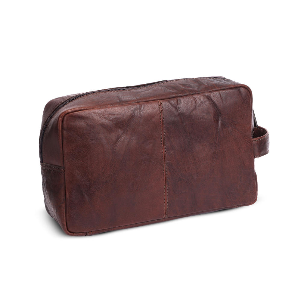 Toalettveske i skinn