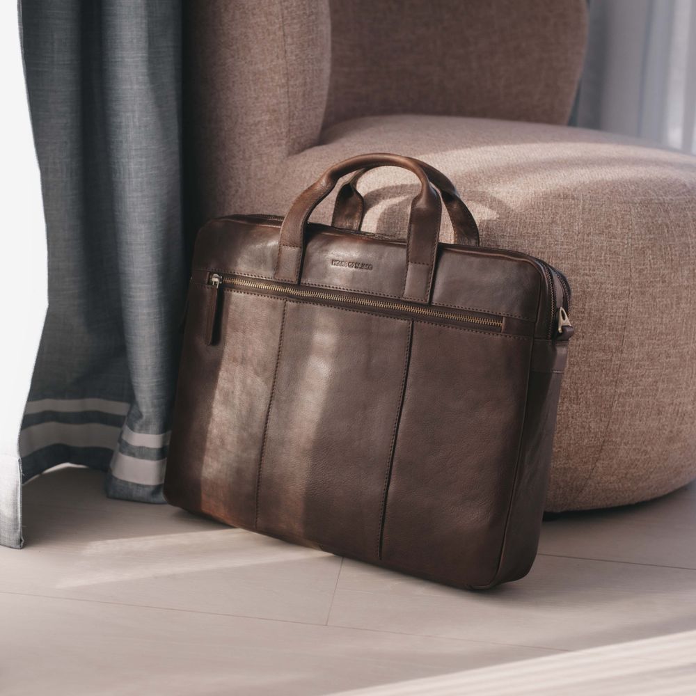 PC-veske Briefcase Medium skinn