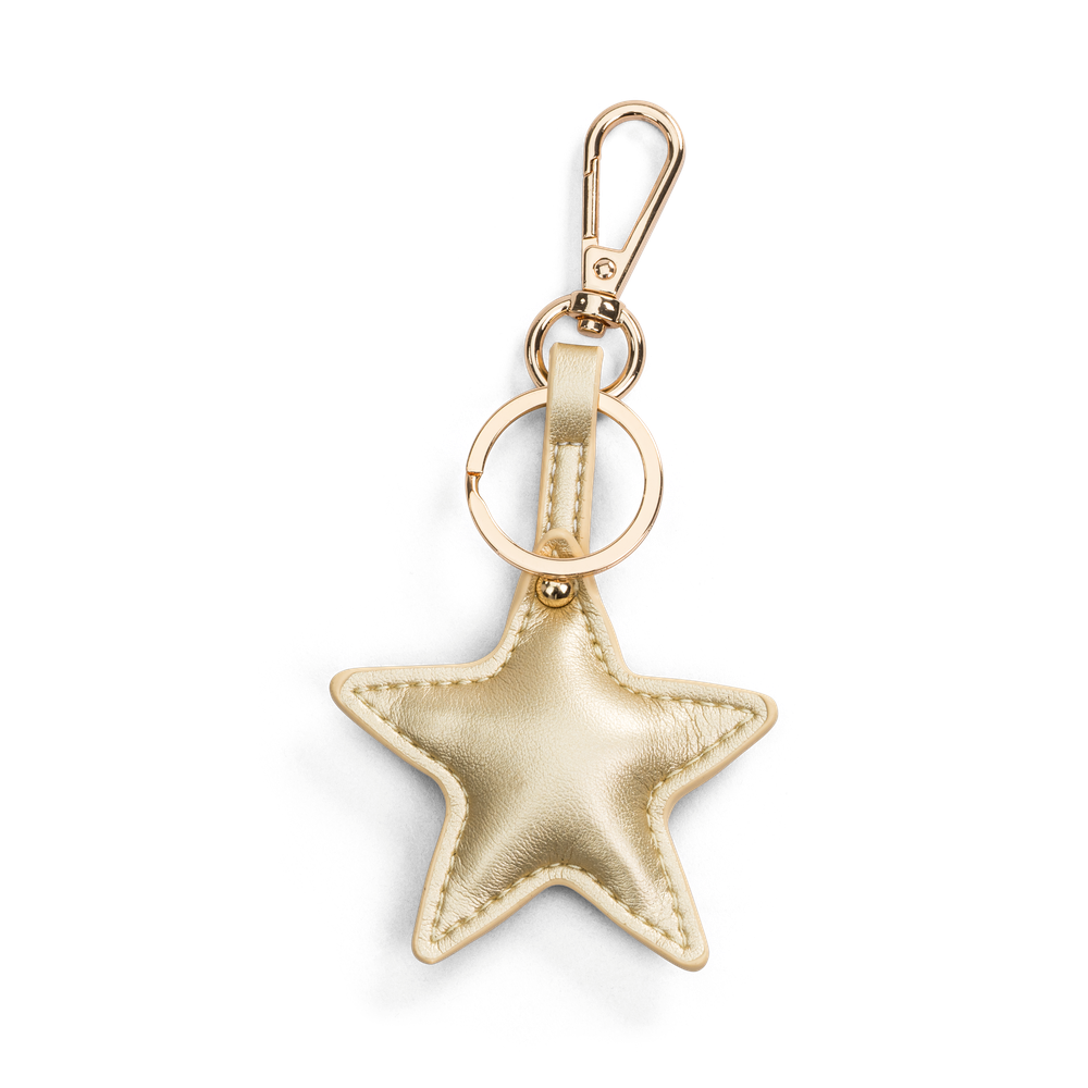 Bag charm/nøkkelring stjerne - Gull