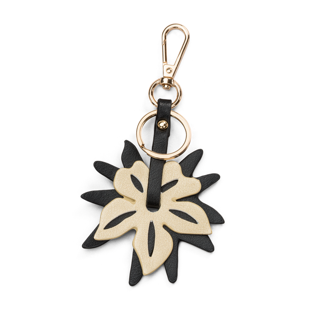 Bag charm/nøkkelring blomstermotiv