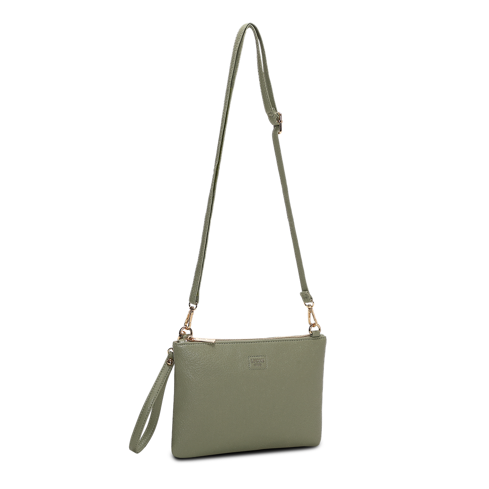 Alma clutch-veske med lang rem