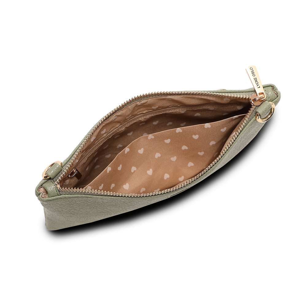 Alma clutch-veske med lang rem