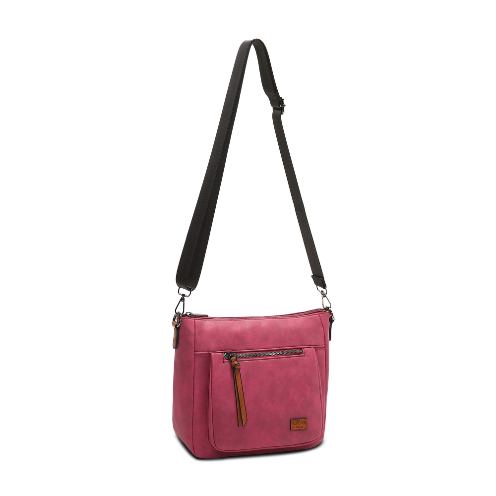 Skulderveske i crossbody-modell - Fuchsia