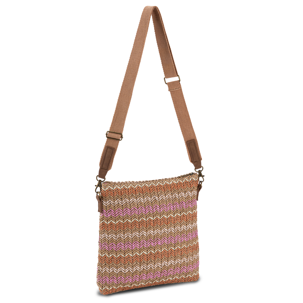 Crossbody-veske i strå