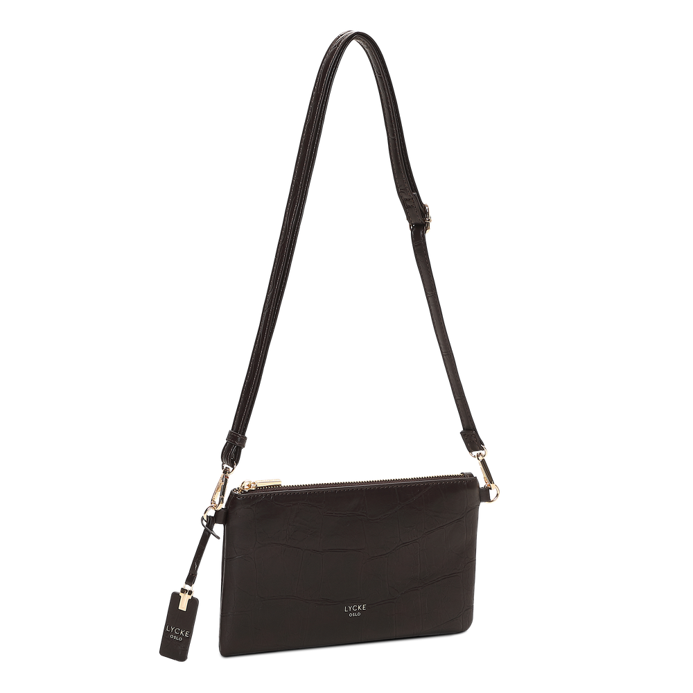 Askim Clutch / Crossbody - Croco Brown