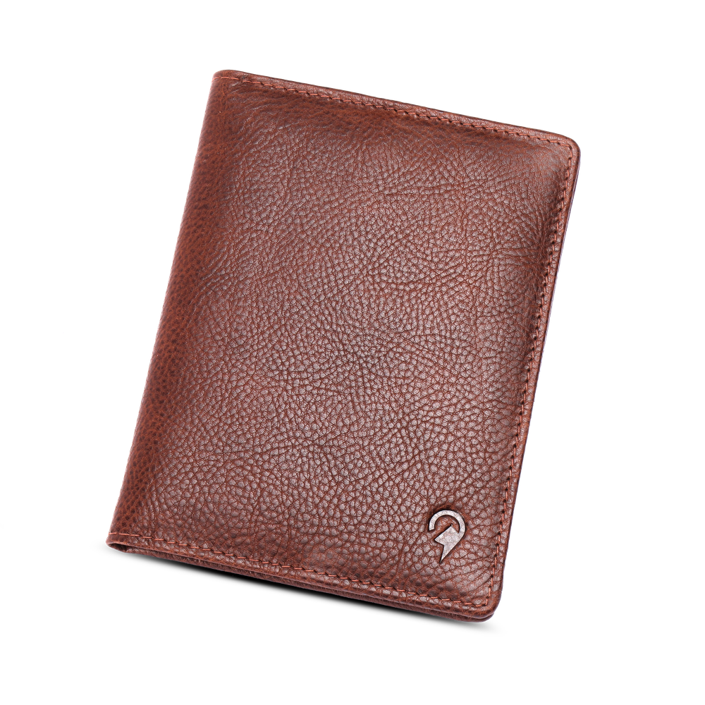 Passholder i skinn RFID-beskyttelse - Cognac