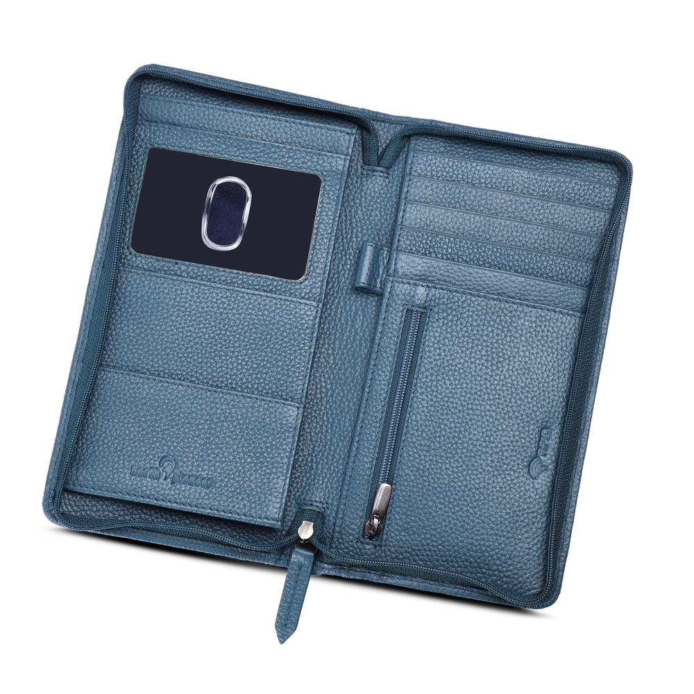 North Pioneer Reisemappe – skinn RFID-beskyttelse