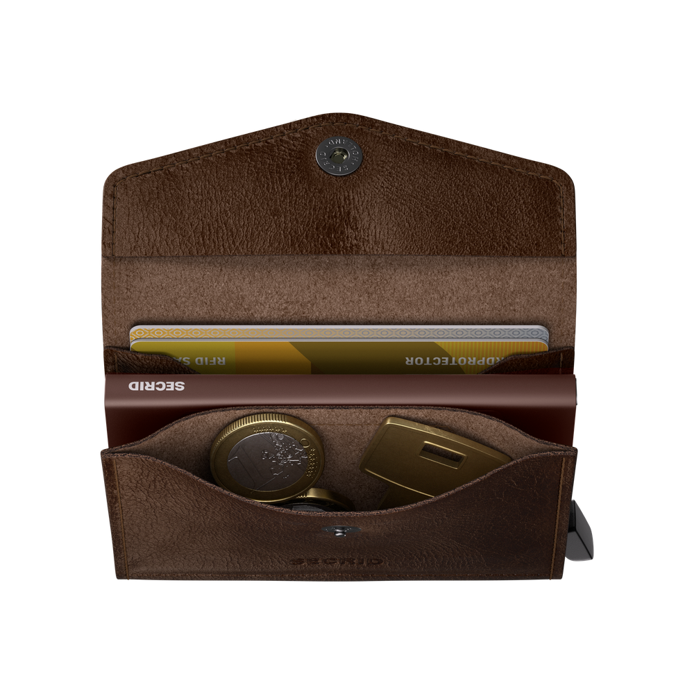 Envelope wallet vintage Chocolate