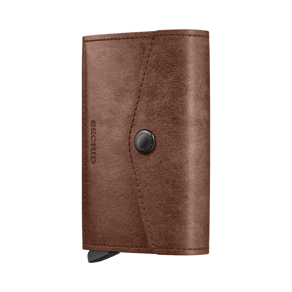 Envelope wallet vintage Cognac