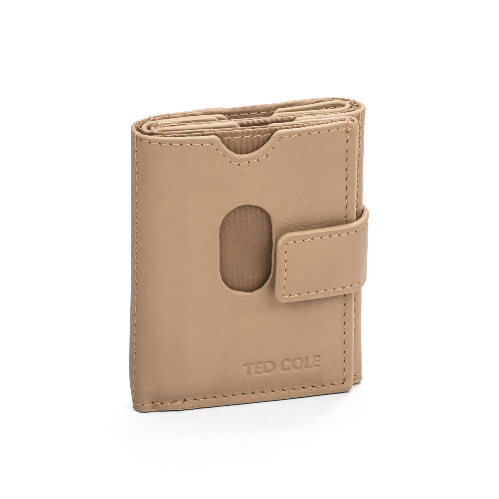 Kortholder i skinn - Vintage Taupe