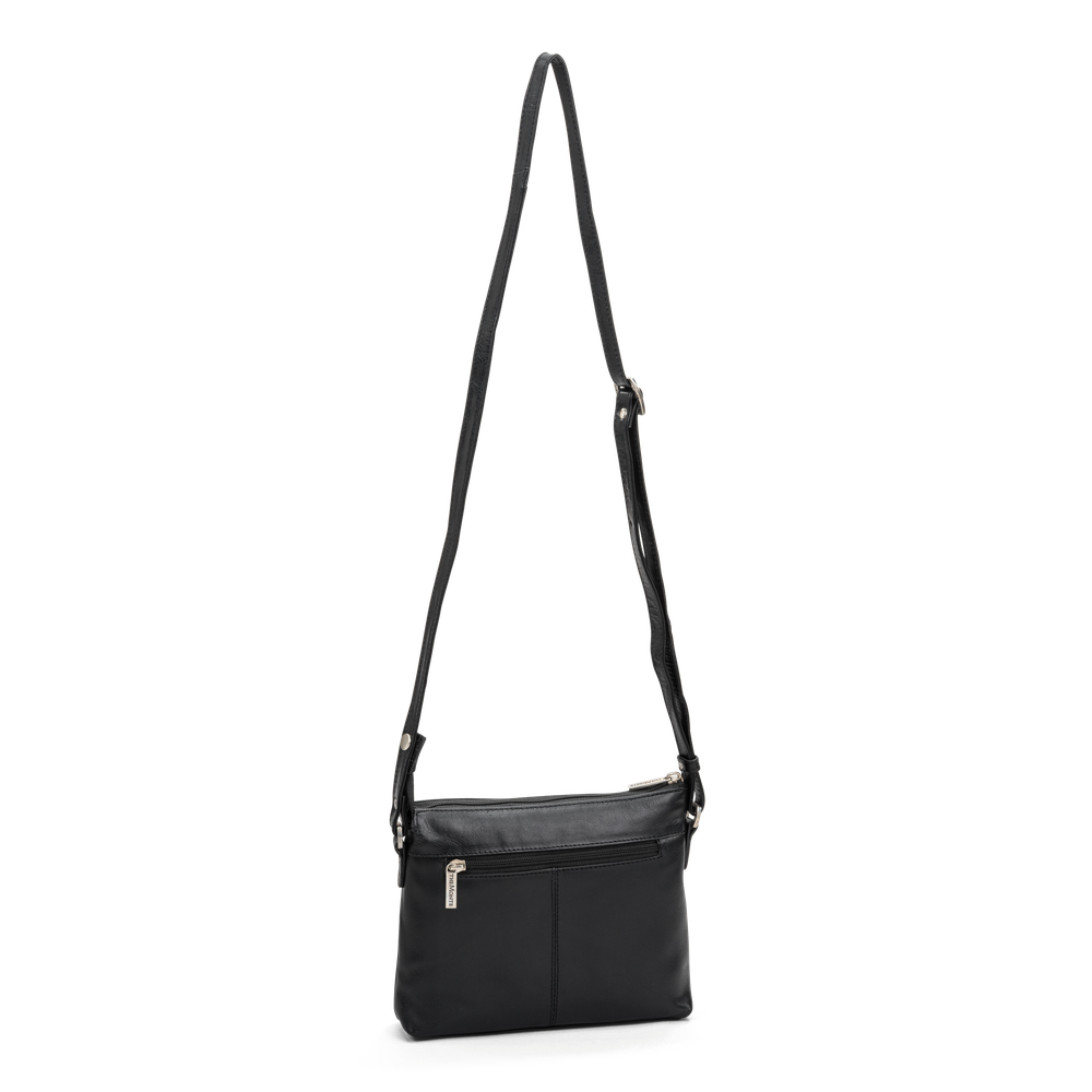 Crossbody skulderveske i skinn