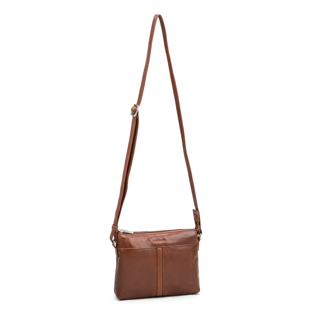 Crossbody skulderveske i skinn