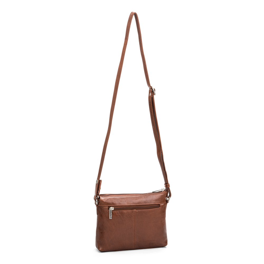 Crossbody skulderveske i skinn