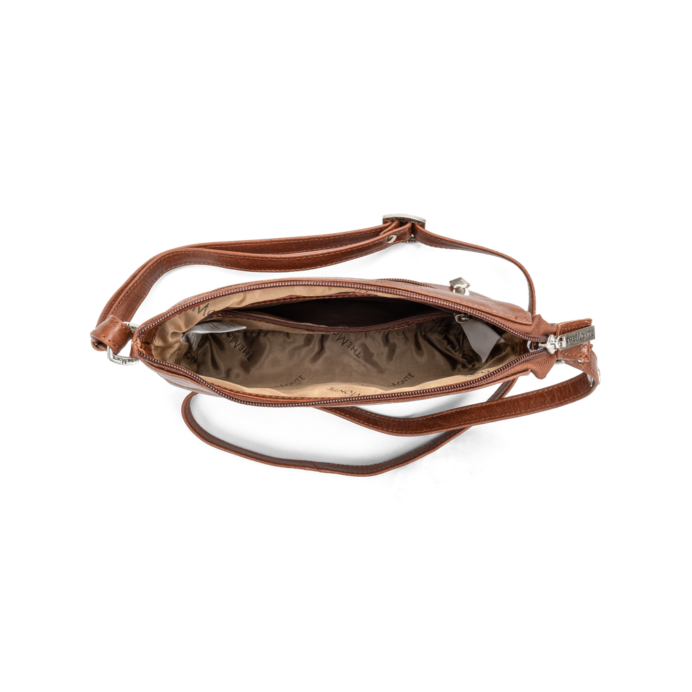 Crossbody skulderveske i skinn