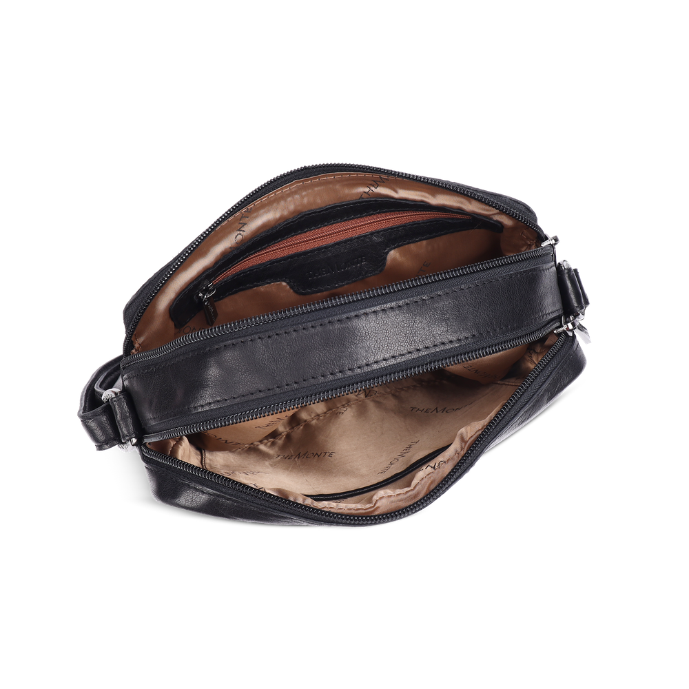Crossbody-veske i skinn