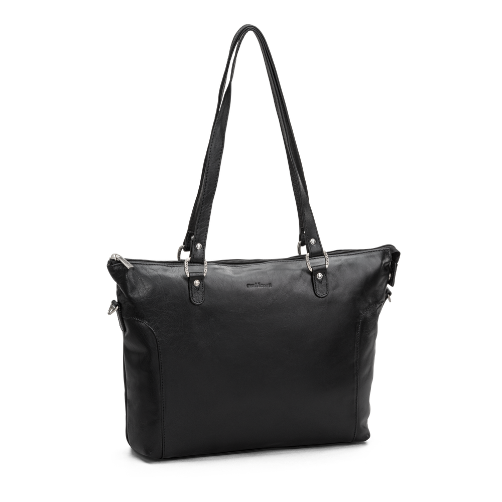 Tote bag medium i skinn