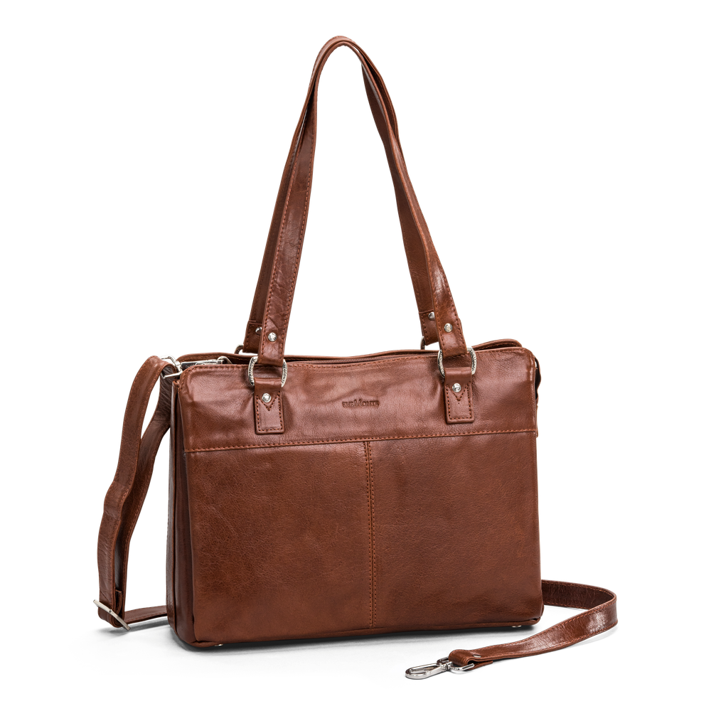Tote bag medium i skinn