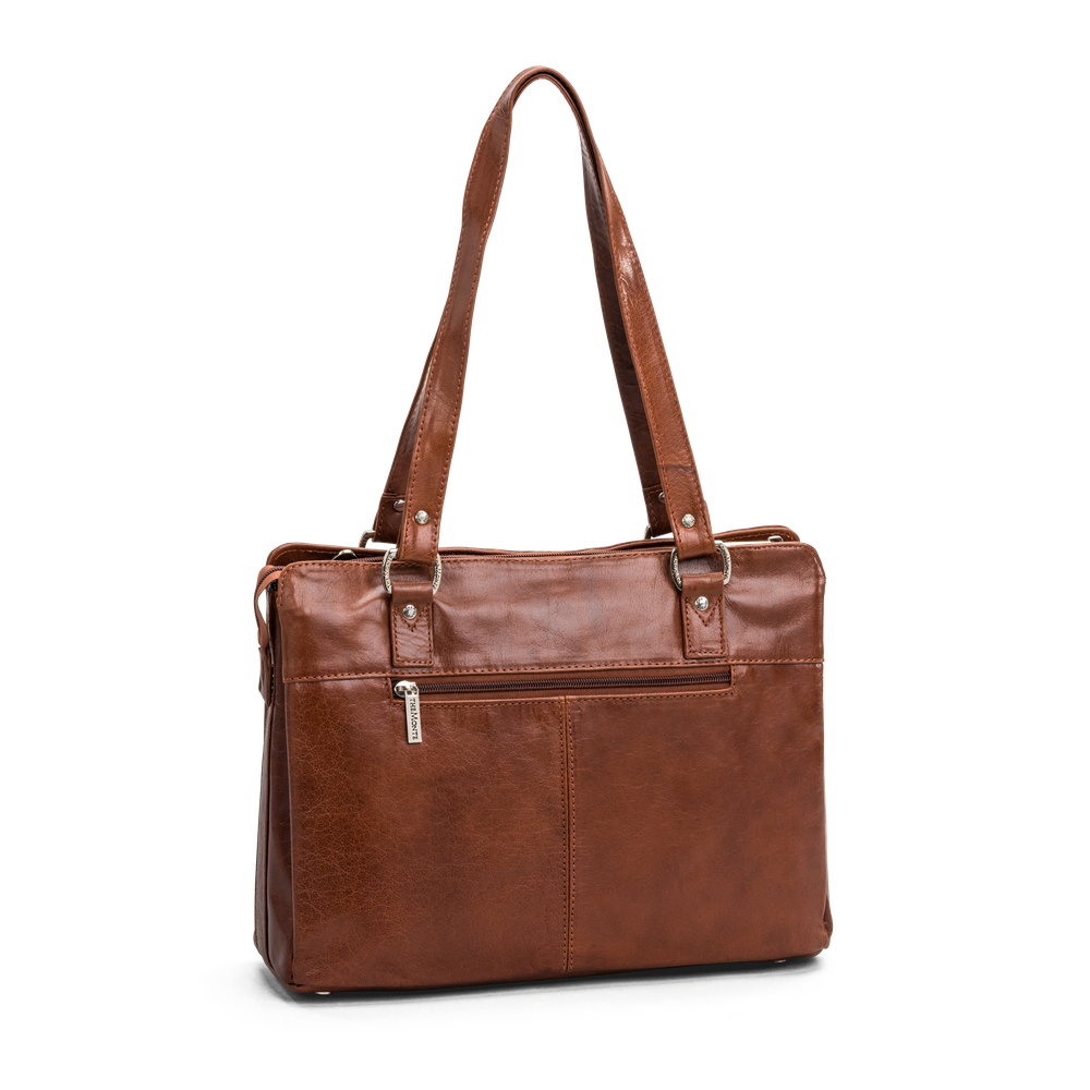 Tote bag medium i skinn