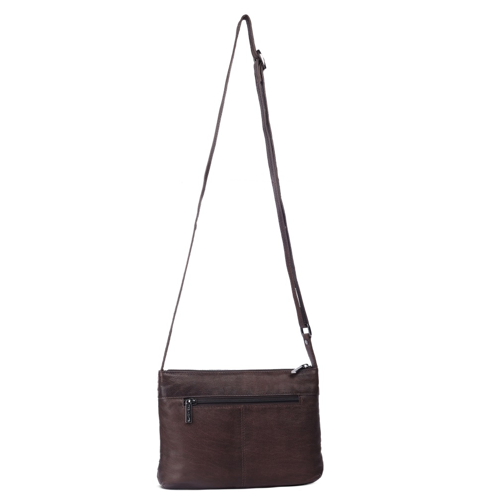 Crossbody-veske medium i skinn