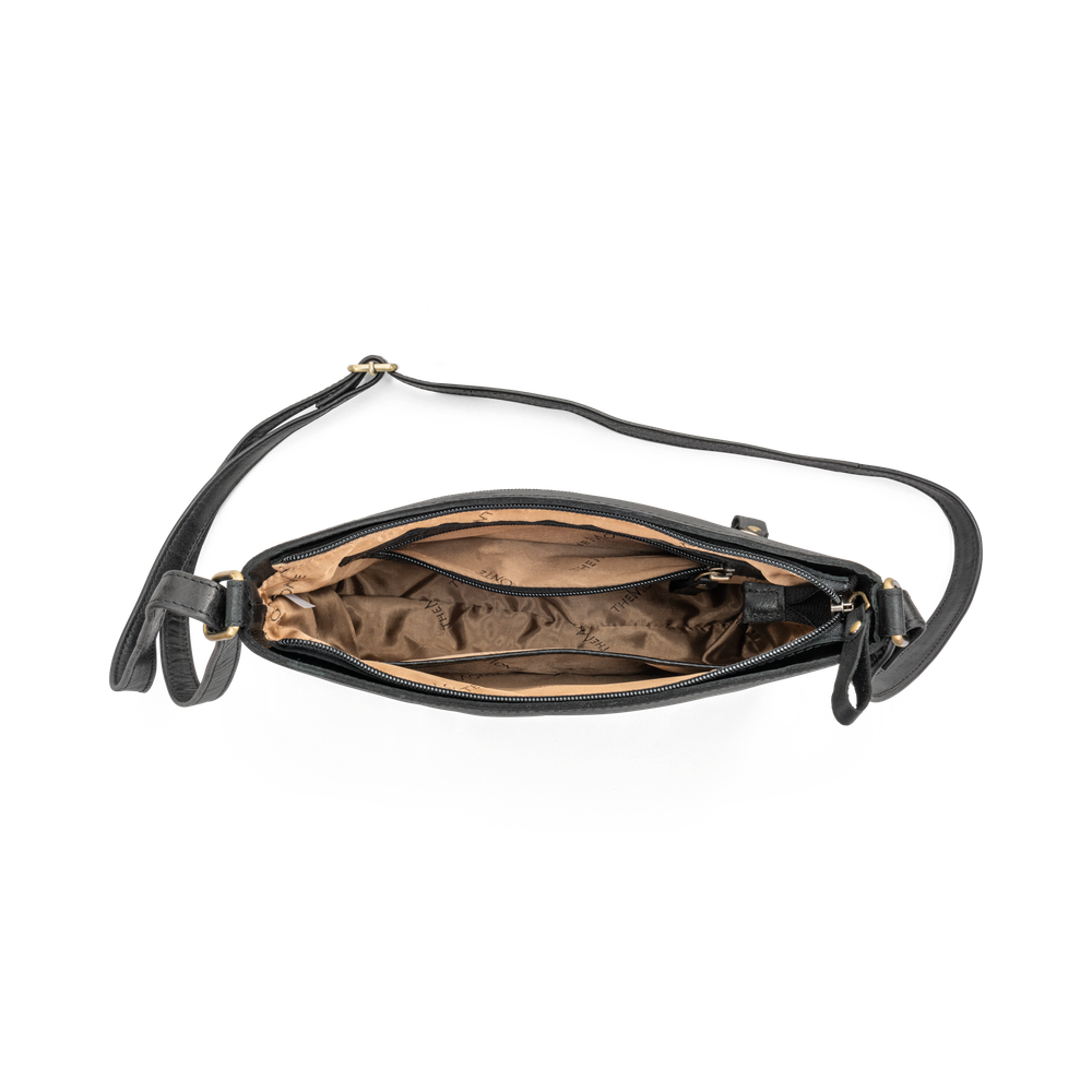 Skulderveske i skinn