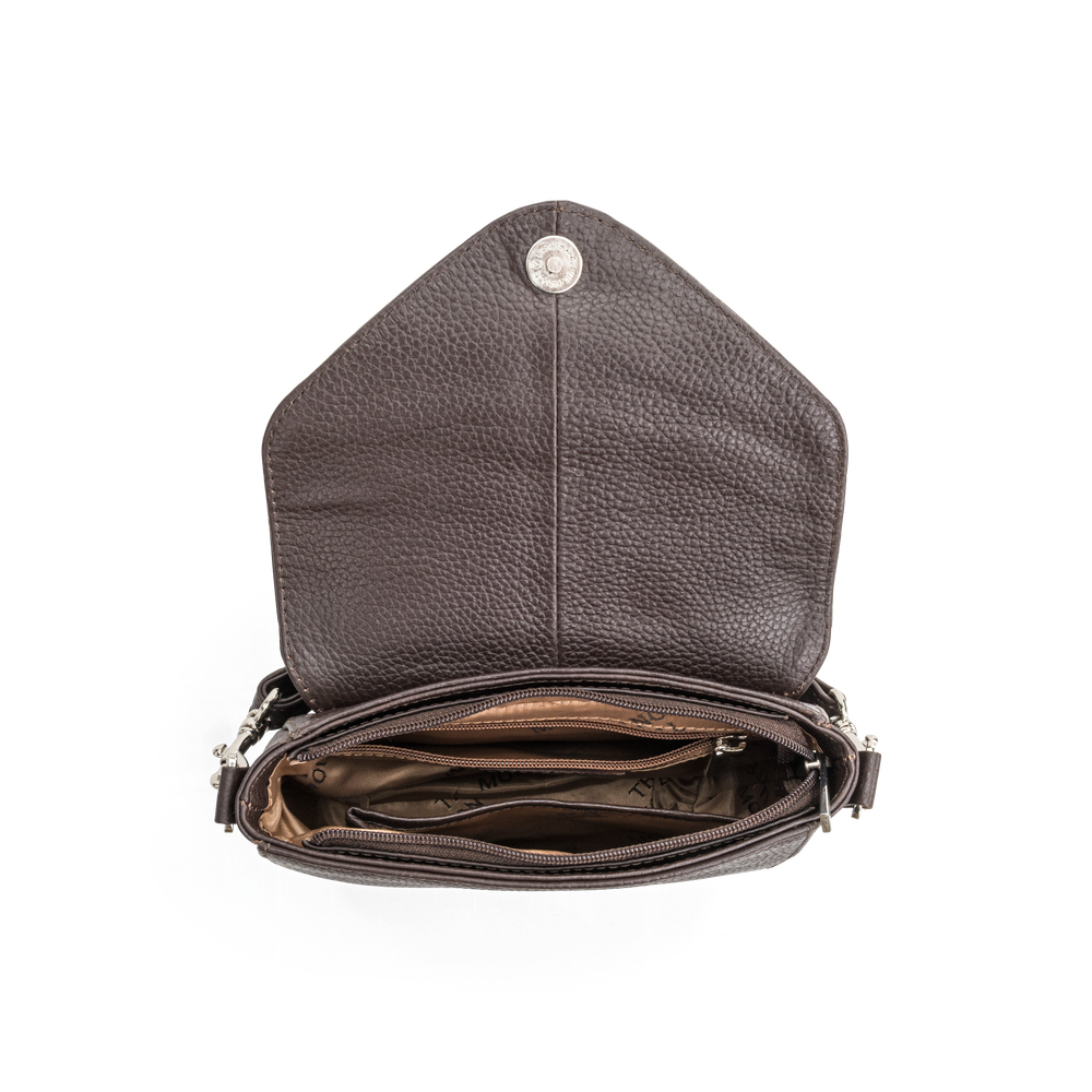 Skinnveske med klaff