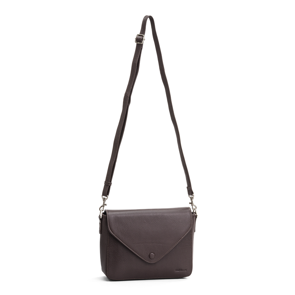 Skinnveske med klaff