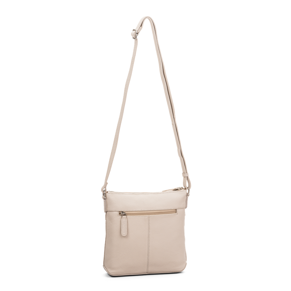 Crossbody-veske small i skinn