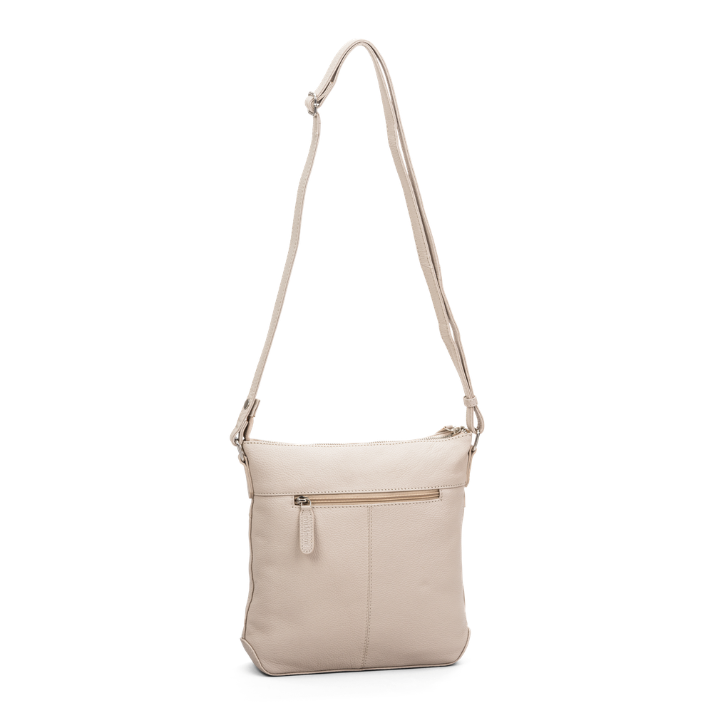 Crossbody-veske medium i skinn