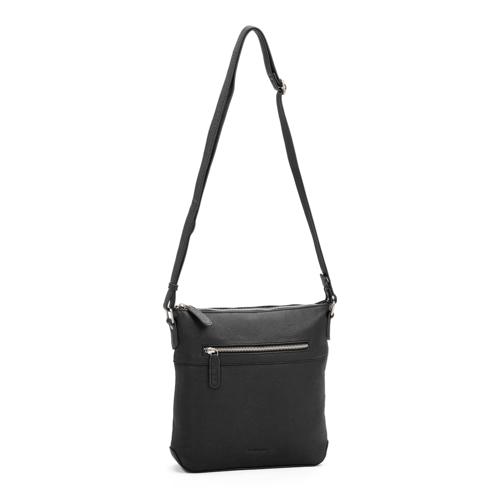 Crossbody-veske medium i skinn