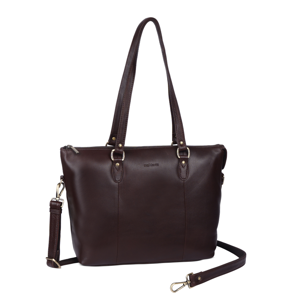 Tote bag 12,3" medium i skinn