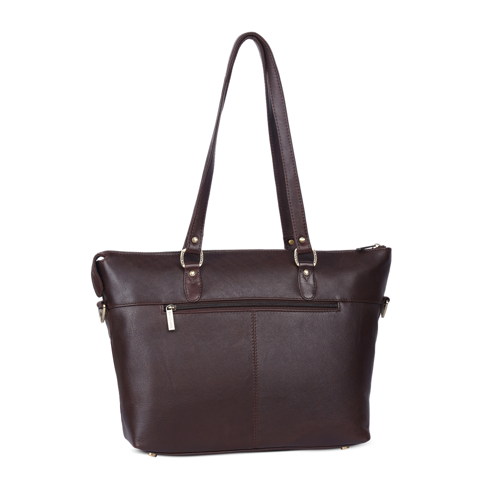 Tote bag 12,3" medium i skinn