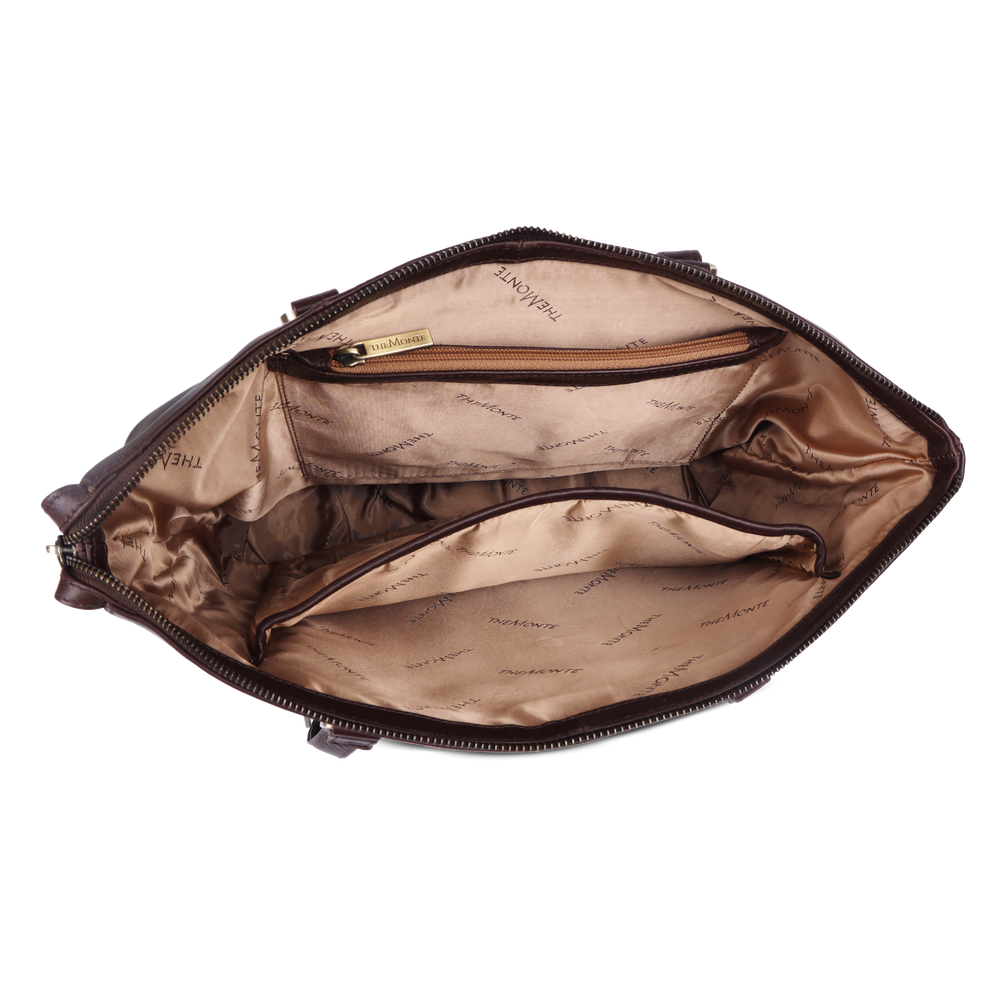 Tote bag 12,3" medium i skinn