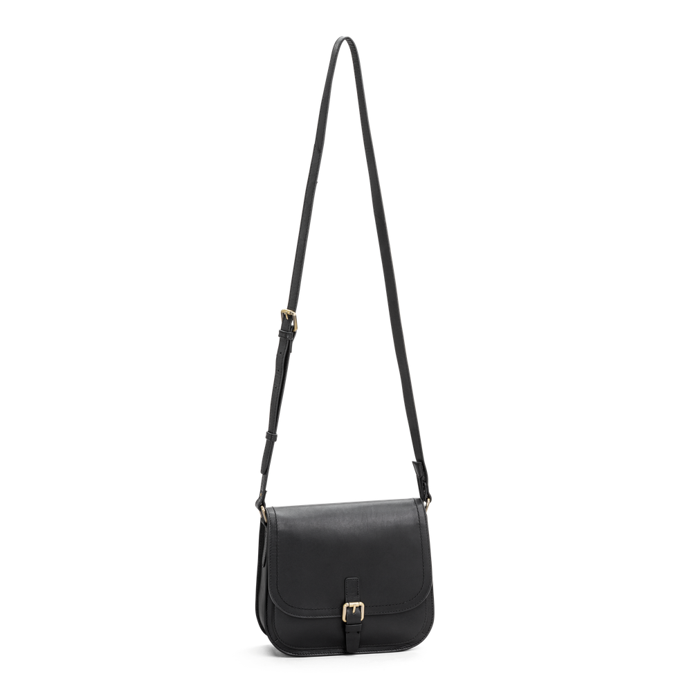 Flap bag medium i skinn