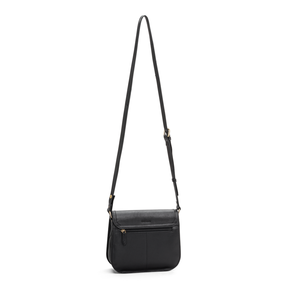 Flap bag medium i skinn