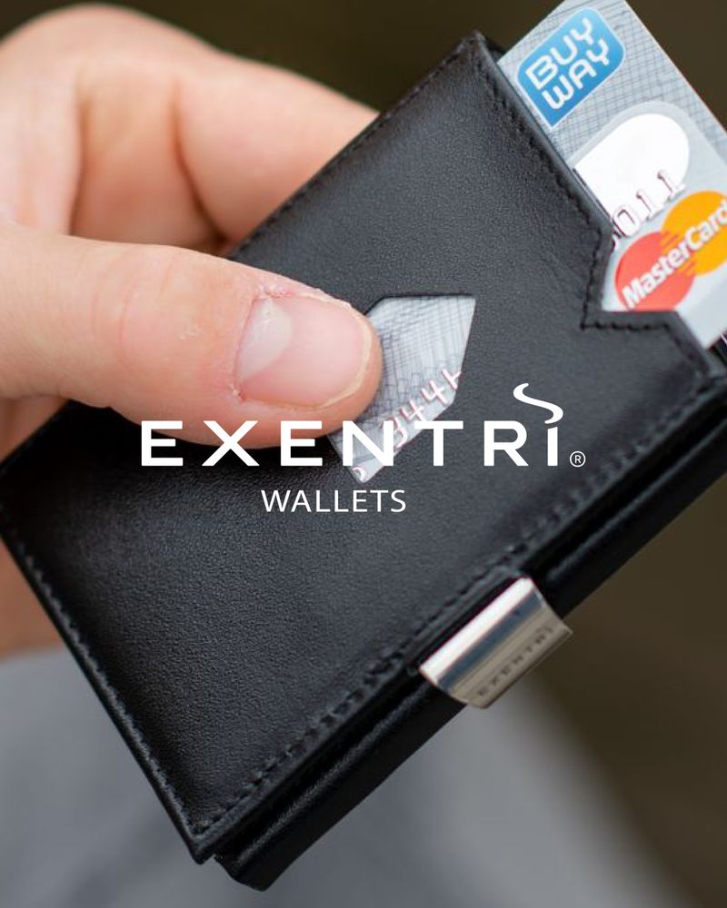 Svart Exentri kortholder