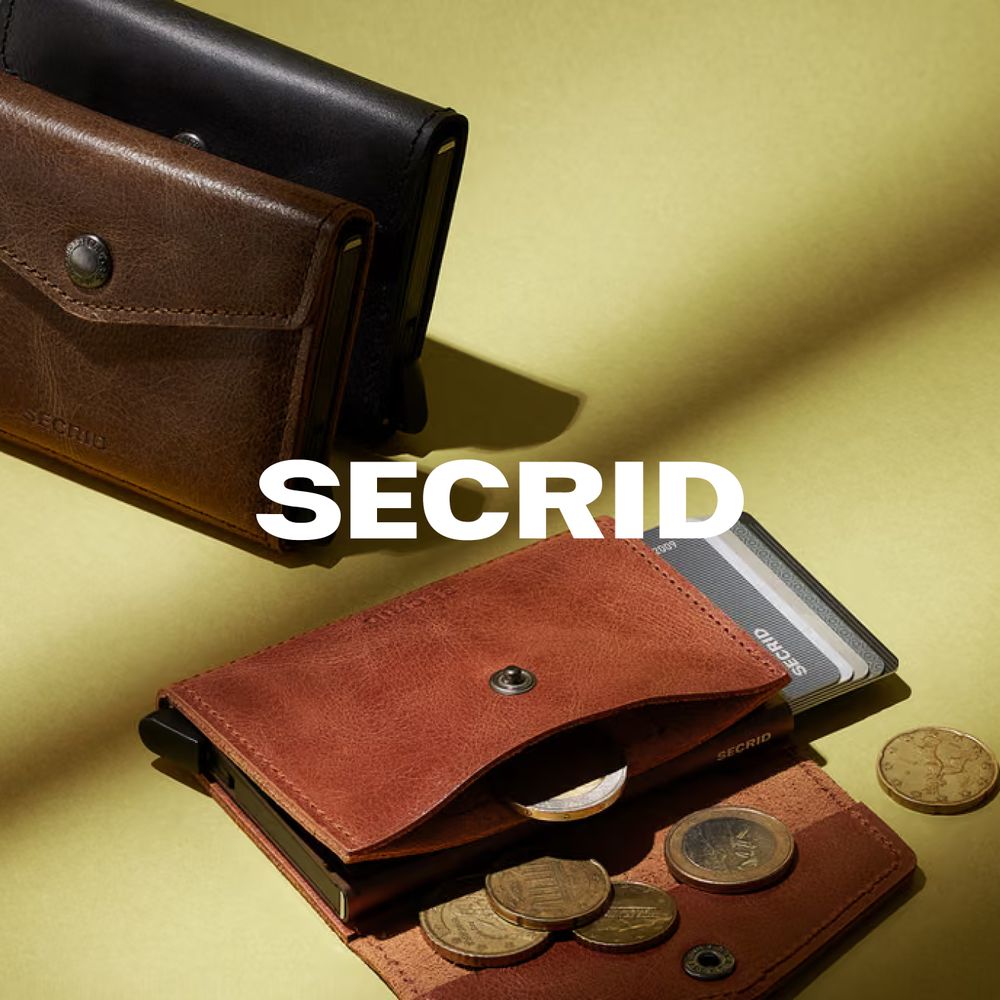 Cognac Secrid lommebok konvulutt design