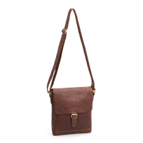 Oxford flap bag 13" i skinn
