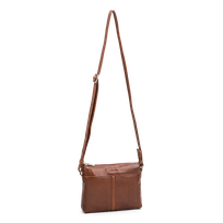 Crossbody skulderveske i skinn