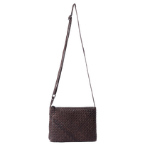 Crossbody-veske medium i skinn