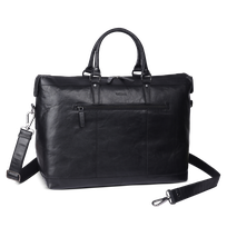 Weekend bag plass til 16" laptop, i skinn, 35 L