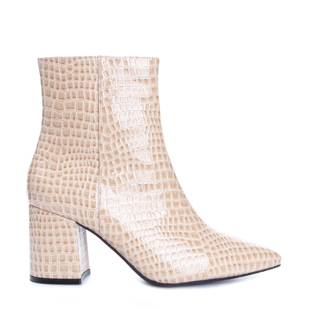 Naomi Stövletter Lack Croco Beige