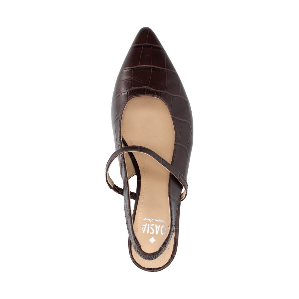 Tulipa Pumps Slingback Mörkbrun