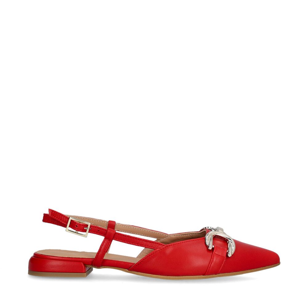 Pontoni Ballerina Slingback Röd