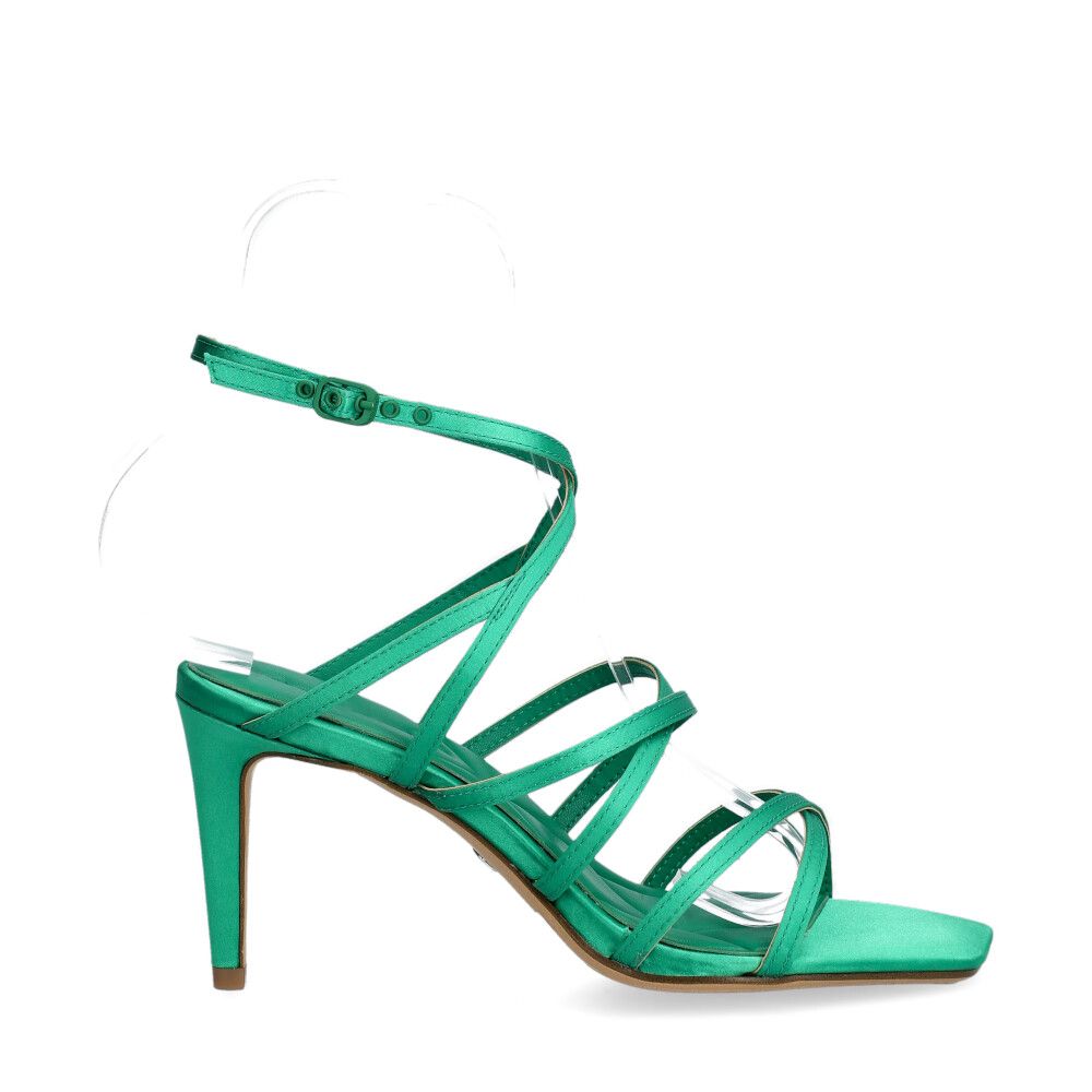 28377 Sandaletter Satin Grön
