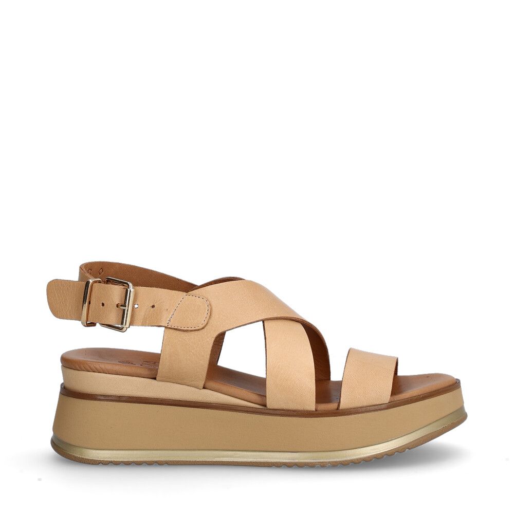 Mimosa Sandaletter Kilklack Cognac
