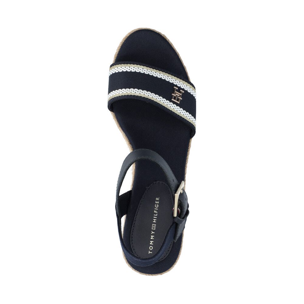 Webbing Wedge Sandaletter Blå