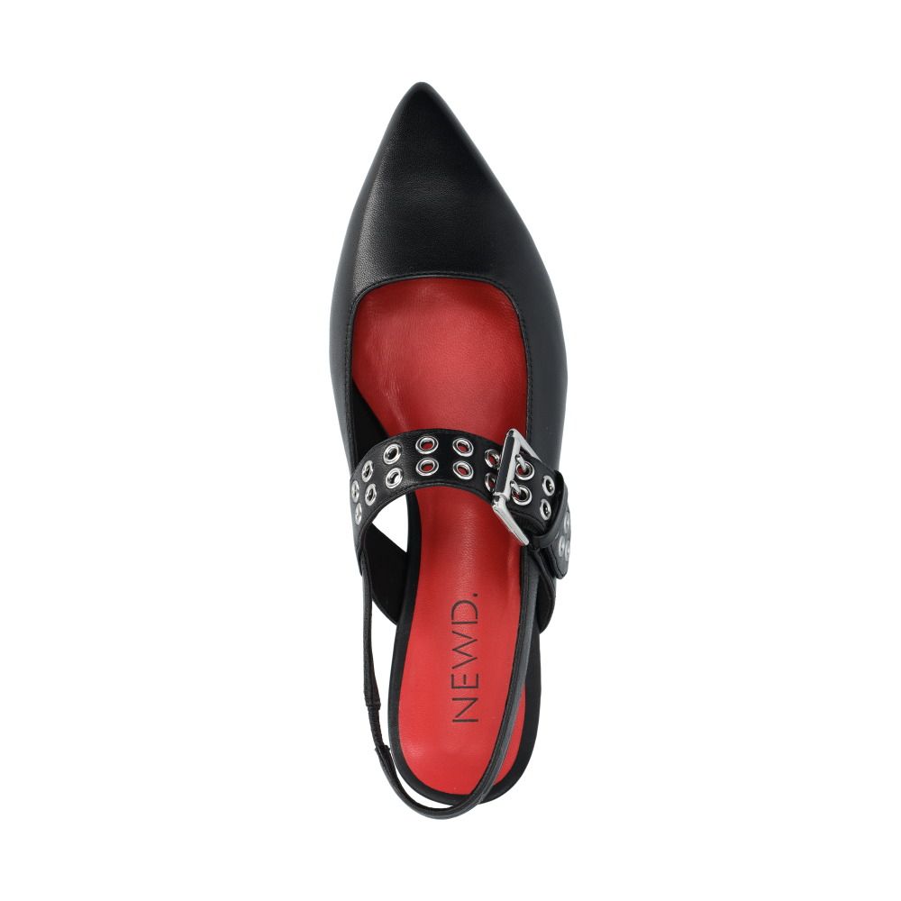 NEWD. Slingbacks Svart