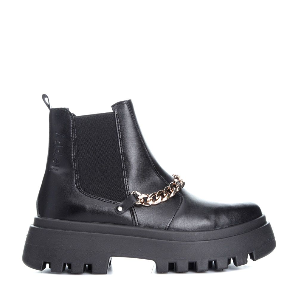 Brave Boots Chelsea Kedja Svart