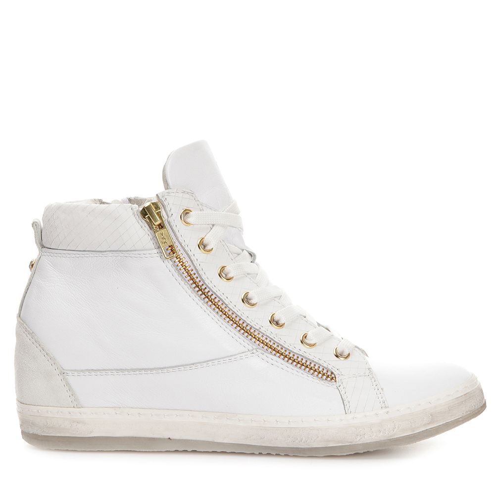 Viol Höga Sneakers Vit