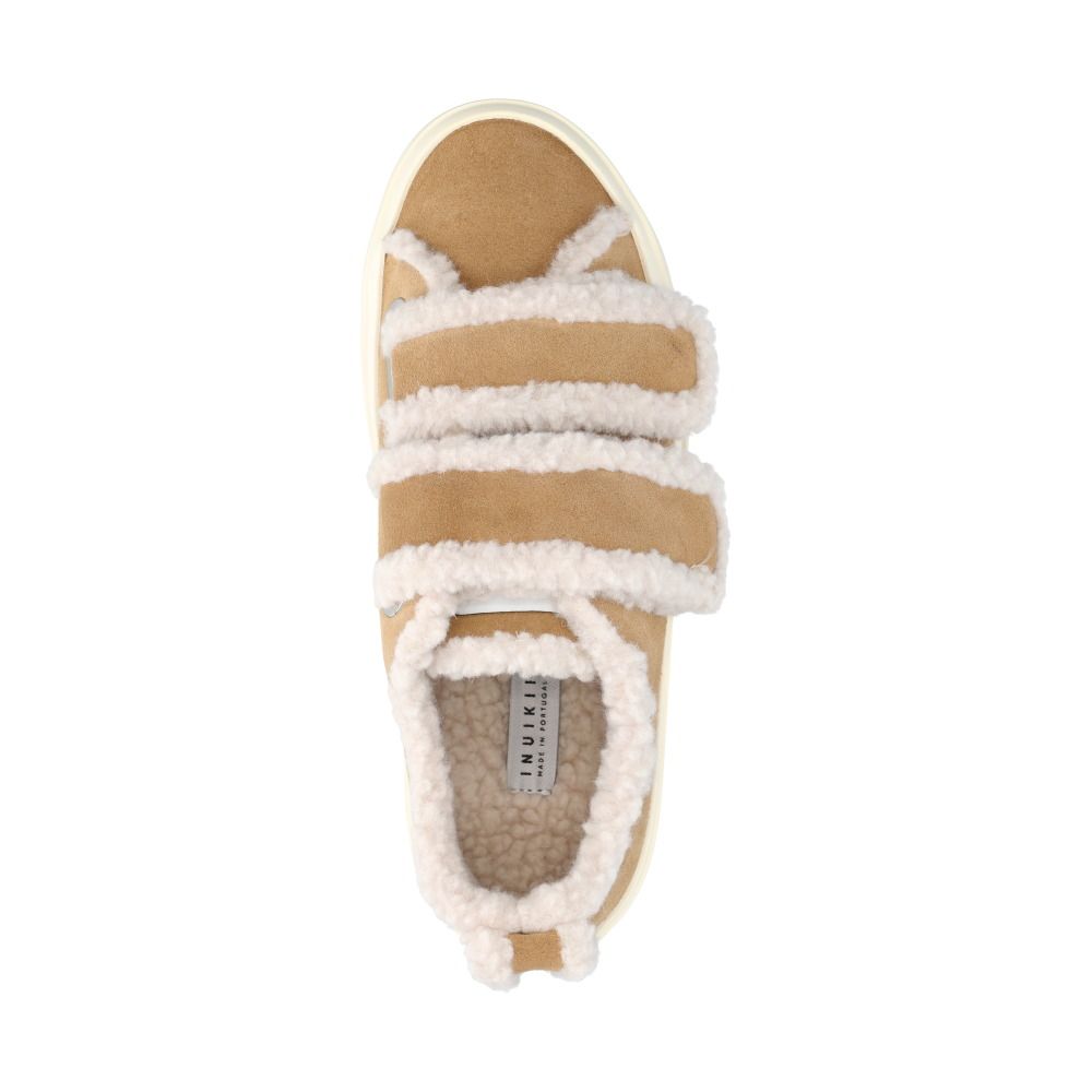 Shearling Sneakers Beige